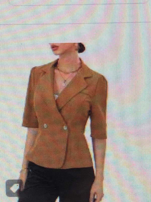 Photo 1 of Cnkwei Womens Casual Blazers Short Sleeve Lapel Collar Buttons Work Office Blazer Jackets   size  med