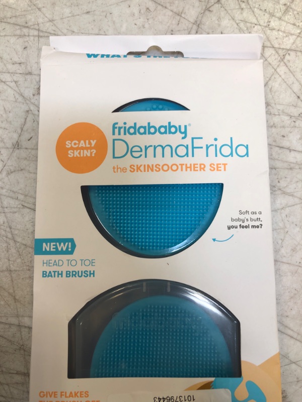 Photo 2 of Frida Baby DermaFrida The SkinSoother Baby Bath Silicone Brush| Baby Essential for Dry Skin, Cradle Cap and Eczema (2 Pack)