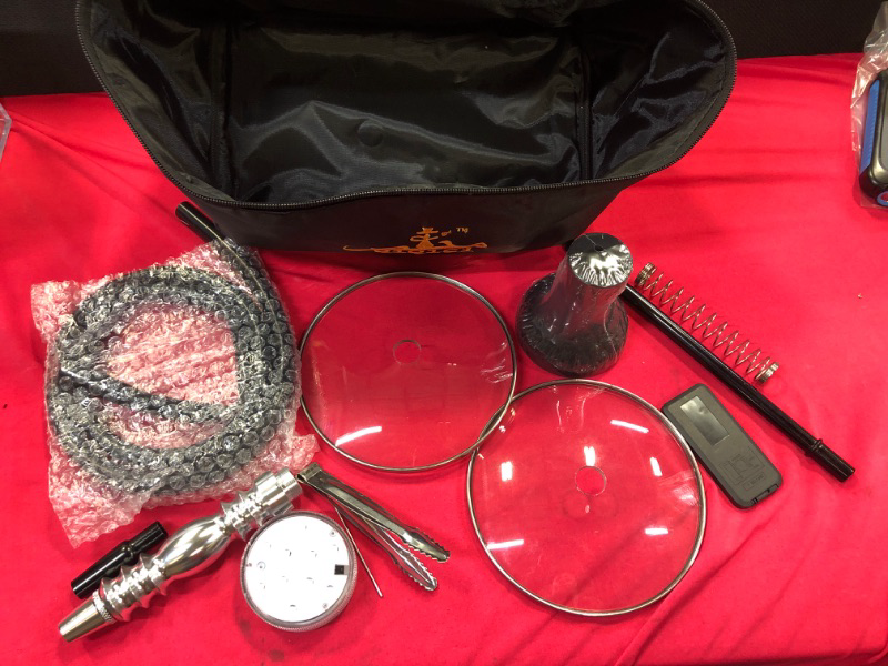 Photo 1 of PARTS ONLY     Hookah Set 2   Hose Hookah with Everything ?SunWamntin?Modern Cube Hookahs Acrylic ShiSha Hookah with Hookah Accessories LED Hooka with Hookah Bowl (Cube-original)