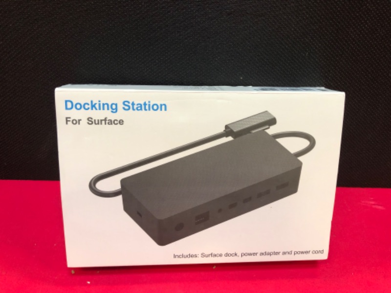 Photo 2 of Surface Dock,Surface Pro Docking Station with 90W Power Supply,Gigabit Ethernet,Mini DP*2,USB 3.0 * 4,Audio Compatible with Surface Pro 7/X/6/4/3/2017,Laptop 5/4/3/2,Laptop go,Book 2/1,Surface Go 2/1 Black surface dock