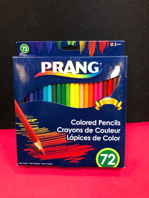 Photo 2 of Prang Thick Core Colored Pencils, 3.3 Millimeter Cores, 7" Length, Assorted Colors, 72 Count (22725) 72 Count (Pack of 1)