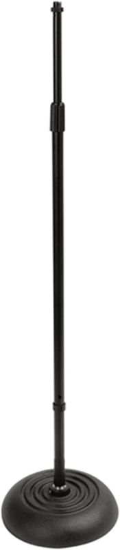 Photo 1 of  Compact Base Black Microphone Stand - Mic Holder Adjustable Height from 33.5" to 60.24'' High w/ Telescoping Boom Arm Length at 33.46” - Solid Die Cast Base Ultra-Light for Easy Transport PMKS5