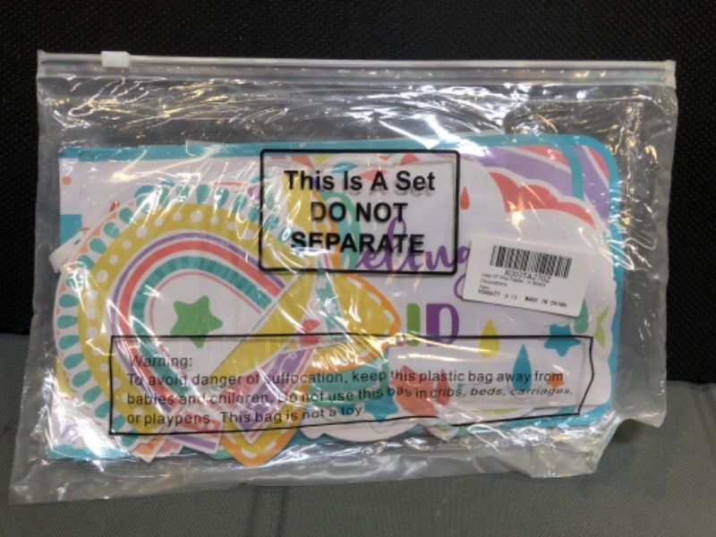 Photo 1 of Ireer 57 Pcs Pastel Pop Rainbow Bulletin Board Pastel Pop Classroom Decor Pastel Positive Saying Accents Affirmation Station Cutouts for Classroom School Wall Bulletin Board Decorations