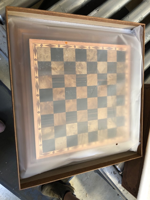 Photo 1 of AMEROUS 14 inches Wooden Chess Set with Metal Chess Pieces / 2.5'' King / Storage for Chessmen / Gift Package / Instructions / Classic Board Game