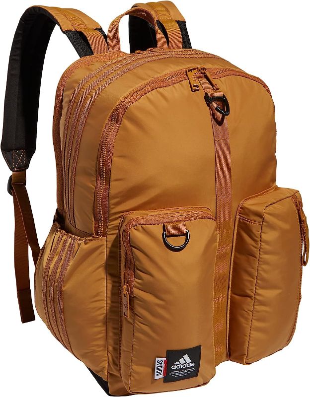 Photo 1 of adidas Iconic 3 Stripe Backpack, Mesa Brown