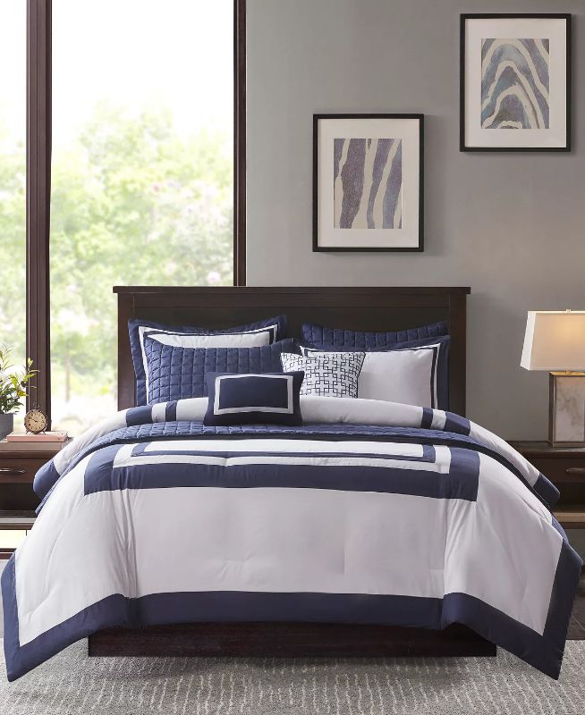 Photo 11 of KING SIZE - REVERSIBLE Heritage 8-Pc. Comforter Set, King. Keep your bed stylish and comfortable in any weather with this Heritage comforter set, featuring a quilted coverlet which can be used alone in warmer months or combined with the comforter for an e