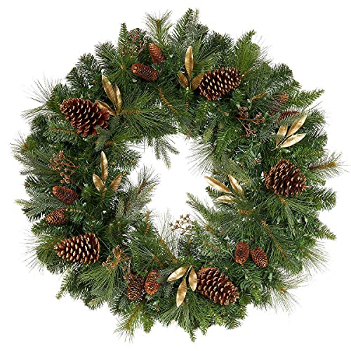 Photo 2 of 32" Greenery Wreath with 50 Dual Color Lights