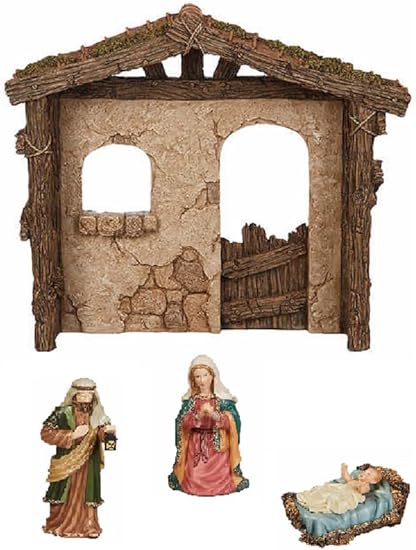 Photo 3 of Kirkland Signature Hand-Painted Christmas Nativity 13-Piece Set. 13-Piece Nativity Set. Hand-crafted and hand-painted with intricate detailing to build each piece. No assembly required. Includes: Manger, Cradle, Baby Jesus, Mary, Joseph, Angel, 3 Wise Men