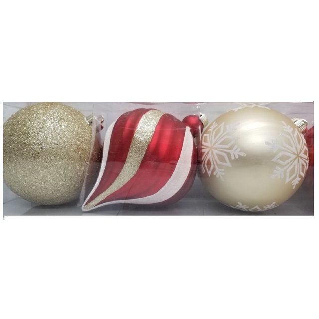 Photo 2 of CG Hunter Holiday 5-Piece Shatter Resistant Ornaments Red/Gold/White. Tis the season to give your tree a fresh decking of colorful ornaments – and here’s a truly inspired array.CG Hunter Holiday 5-Piece Shatter Resistant 6" Ornaments Red/Gold/White is art