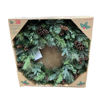 Photo 1 of 32" Greenery Wreath with 50 Dual Color Lights. Pre-lit wreath for indoor and outdoor use. For indoor use or sheltered outdoor use
32 inch. Holidays
