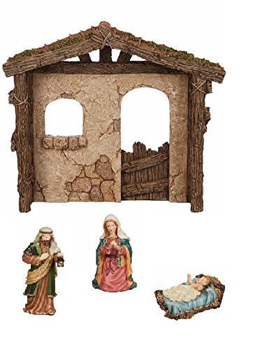 Photo 2 of Kirkland Signature Hand-Painted Christmas Nativity 13-Piece Set. 13-Piece Nativity Set. Hand-crafted and hand-painted with intricate detailing to build each piece. No assembly required. Includes: Manger, Cradle, Baby Jesus, Mary, Joseph, Angel, 3 Wise Men