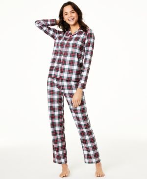 Photo 1 of Size LARGE Holiday PJs Sets White Knit Elastic Band Plaid Long Sleeve V Neck Button up Straight Leg Everyday Size L. Update your closet with fashion designs from FAMILY PJs and discover all the stylish pieces they have to offer. You ll find versatile ward