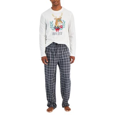 Photo 1 of SIZE LARGE - Matching Men's Papa Deer Mix It Family Pajama Set, Created for Macy's