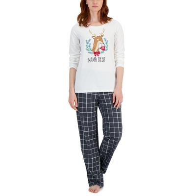 Photo 1 of SIZE XXLARGE - Matching Women's Mama Deer Mix It Family Pajama Set, Created for Macy's