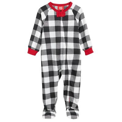 Photo 1 of SIZE 18M - Matching Baby Thermal Waffle Buffalo Check Footie One-Piece, Created for Macy's