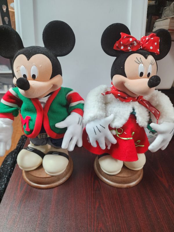 Photo 1 of Rare collectible - Mickey and Minnie music dancing. 17" each. It's time for an all-out dance party with the Disney Junior Mickey Mouse .Disney Santa’s Best Christmas Mickey Mouse (twist). Inspired by Disney Junior's Mickey Mouse clubhouse series. (SOUND A