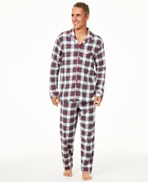 Photo 1 of SIZE 2XB - Big and Tall - Matching Men's Stewart Plaid Family Pajama Set, Created for Macy's - Stewart Plaid. Fun, cozy and classic, Family Pajama's flannel pajamas set will spark your festive spirit