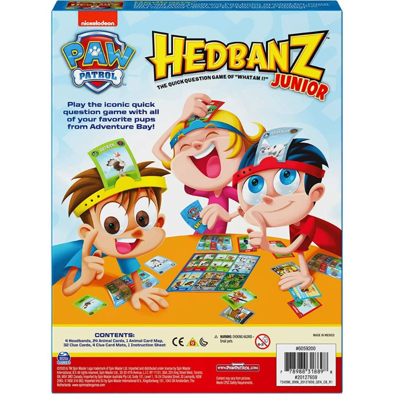 Photo 3 of HedBanz Jr. PAW Patrol, Picture Guessing Game for Families and Kids Ages 5 and up