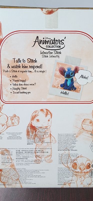 Photo 1 of Collector Item Disney Animators Collection Interactive 12" Talking Stitch Plush. Talk to stitch and watch him respond. 