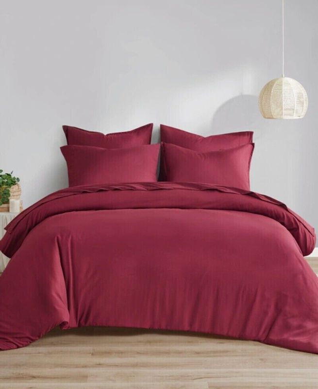 Photo 1 of KING SIZE - Clean Spaces Antimicrobial 7 Pieces King Comforter Set Cabernet. Refresh any bedroom's look and feel with these Clean Spaces comforter sets, featuring over-sized comforters, matching shams and super-soft sheets in a soothing contemporary tones