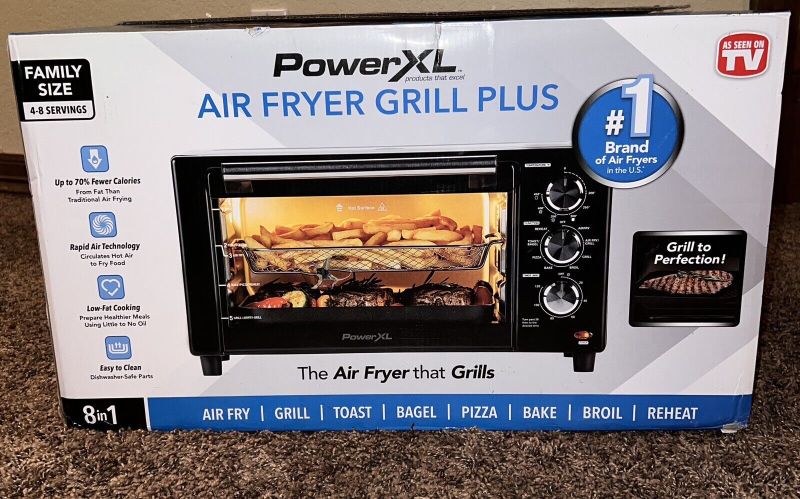 Photo 4 of PowerXL Air Fryer Grill Toaster Oven, One Size, Black. From the #1 best-selling brand of air fryers in the United States,* the 7-in-1 PowerXL Air Fryer Grill is an innovative, extra-versatile indoor grill, hot air fryer, and so much more. Enjoy your favor