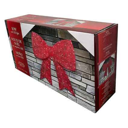 Photo 1 of Red Bow with Twinkling. For decorative indoor and outdoor use.  Approximate dimensions: 36" W x 34" H - No Lights!