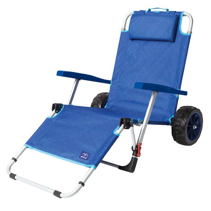 Photo 1 of Mac Sports Beach Day Lounger Combo Cart. Features: 2 in 1 Unique Design, Simple to Use Cargo Cart, Wide Tread Wheels for Easy Transport
Comfortable Lounge Chair, Durable and Versatile