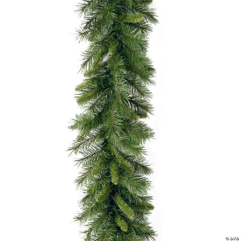 Photo 3 of  9 ft. Winchester Pine Garland. The branch tips on this Winchester Pine garland are a wider diameter creating a softer, fluffier look. It also presents the opportunity to decorate as desired by adding berries, holly, cones or other deco found at local cra