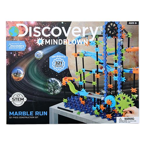 Photo 1 of Discovery #Mindblown Toy Marble Run 321-piece Construction Set, Black. Anaheim Ducks Race your marbles down a crazy slide filled with twists and turns with this Toy Marble Run 321-piece Construction Set. Learn the fundamentals of engineering and design wh