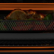Photo 6 of Aria 30 Qt. Touchscreen Toaster Oven with Recipe Book, Brushed Stainless Steel. Bake, fry, rotisserie, reheat, dehydrate, grill, and roast your favorite meats, breakfasts, desserts, and vegetables faster than ever with the Aria 30 Qt. Air Fryer Oven! This