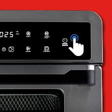 Photo 4 of Aria 30 Qt. Touchscreen Toaster Oven with Recipe Book, Brushed Stainless Steel. Bake, fry, rotisserie, reheat, dehydrate, grill, and roast your favorite meats, breakfasts, desserts, and vegetables faster than ever with the Aria 30 Qt. Air Fryer Oven! This