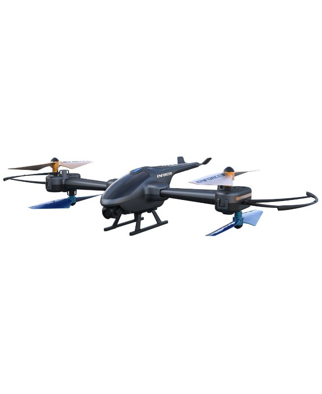 Photo 1 of  Protocol Enforcer R/C Folding Drone with Streaming Camera. Enforcer R/C Folding Drone with Live Streaming Camera Ready to fly with a built-in camera for live streaming video. Fly Enforcer using the 2.4 Gig remote control and with our free downloadable ap