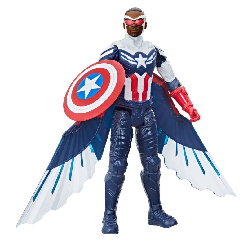 Photo 1 of Marvel Studios Avengers Titan Hero Series Captain America Action Figure, 12-Inch Toy, Includes Wings, for Kids Ages 4 an Multi