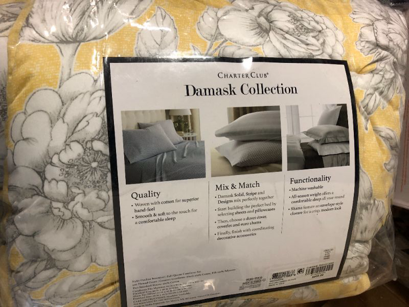 Photo 3 of Charter Club Damask Designs 300-Thread Count Outline Botanical Reversible Comforter Sets, Created for Macy's. Whether you want to freshen your room with flowers or style your space with bold stripes, the reversible Damask Designs comforter set from Charte