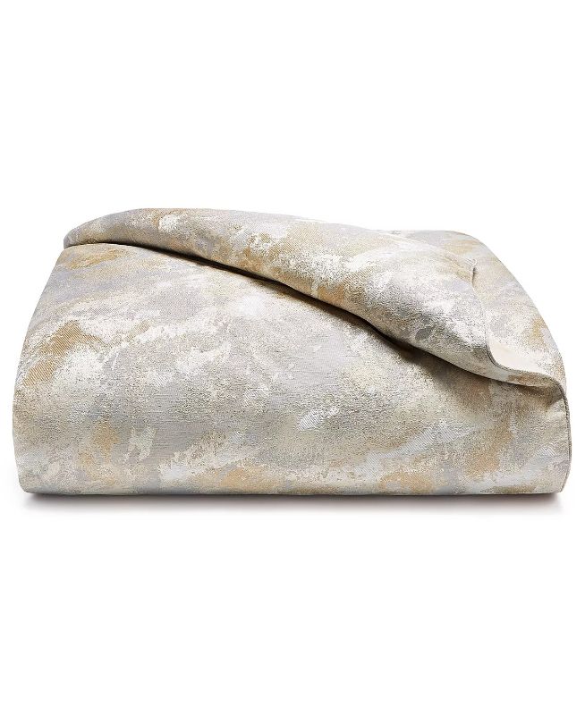 Photo 4 of FULL / QUEEN Hotel Collection Metallic Stone Comforter, Full/Queen, Created for Macy's Bedding. Bring some nature and shine to your bedroom with the Metallic Stone Bedding collection. Colored in understated golds and silvers, this textural stone pattern i