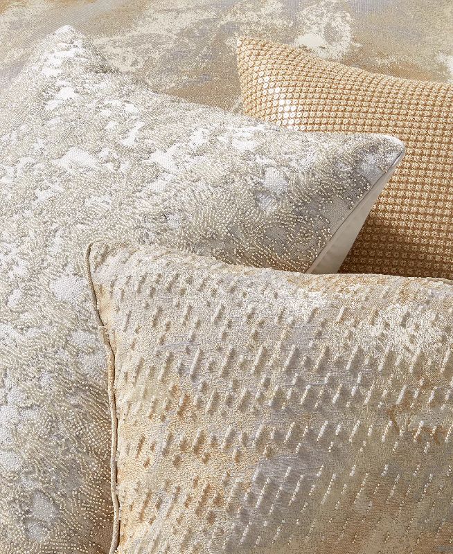 Photo 6 of FULL / QUEEN Hotel Collection Metallic Stone Comforter, Full/Queen, Created for Macy's Bedding. Bring some nature and shine to your bedroom with the Metallic Stone Bedding collection. Colored in understated golds and silvers, this textural stone pattern i