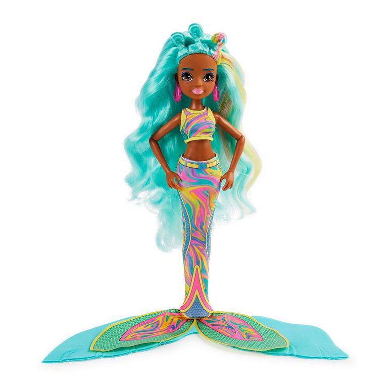Photo 1 of Mermaid High, Spring Break Oceanna Mermaid Doll and Accessories with Removable Tail and Color Change Hair Streaks Set, 7 Piece Kids Toys for Girls Ages 4 and Up