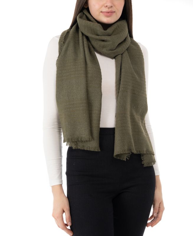 Photo 1 of INC Fringed Wrap Scarf, Created for Macy's - Olive. Super soft and totally stylish, wrap yourself in the coziness of this edge-fringed scarf by I.n.c. International Concepts.