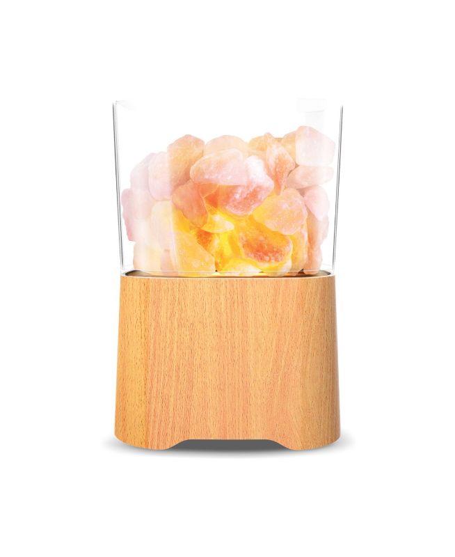 Photo 1 of Lomi Himalayan Salt Lamp Speaker - Wood. Bring the beautiful glow of nature to your living space with the Zen Melody Himalayan Salt Lamp. Built-in speaker, seamlessly connect to your smart device via Bluetooth 5.0 to play your favorite relaxing music.