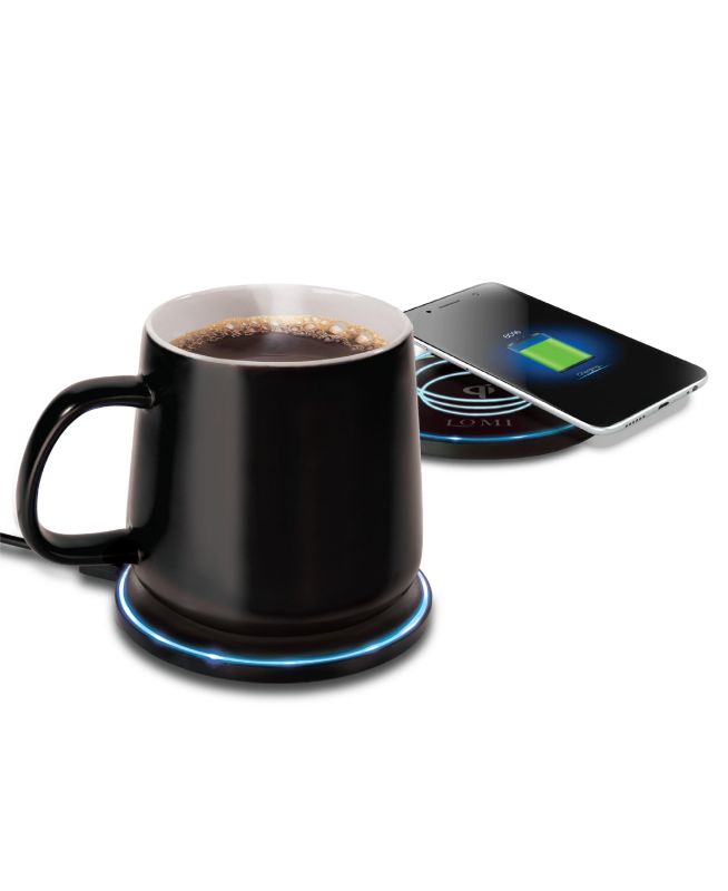 Photo 1 of Smart Mug Warmer & Wireless Charging Pad. Lomi find practical ways to address your universal mind and body needs with specialized technology that's made to deliver soothing relaxation, whether you're at home or on the go. Our professional and effective te