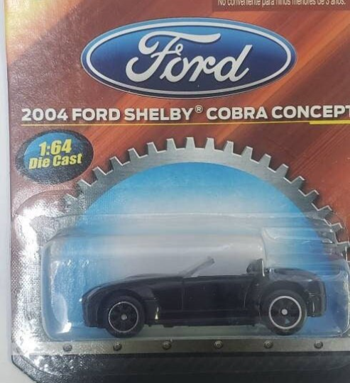 Photo 1 of 2004 Ford Mustang Shelby Cobra Black with dual Grey Stripes 1/64 Diecast Model Car by Gear'd up. Collectible