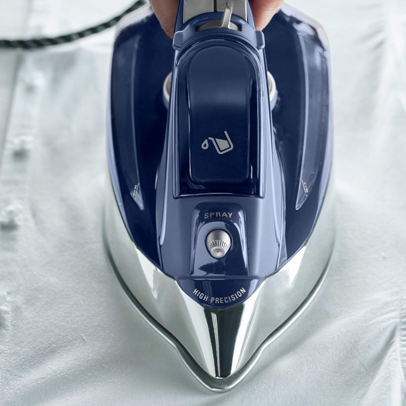 Photo 2 of Rowenta DW8260 Pro Master Xcel Steam Iron, Blue, 1800-Watts Made in Germany! Combining speed and power, the Rowenta Pro Excel Steam Iron offers professional quality ironing results. It features a Microsteam 400D soleplate provides amazing steam distributi