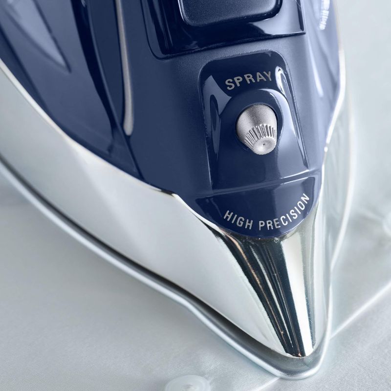 Photo 4 of Rowenta DW8260 Pro Master Xcel Steam Iron, Blue, 1800-Watts Made in Germany! Combining speed and power, the Rowenta Pro Excel Steam Iron offers professional quality ironing results. It features a Microsteam 400D soleplate provides amazing steam distributi