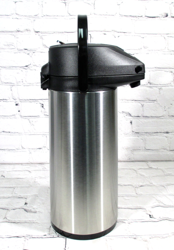 Photo 3 of Ideal Settings by Service Ideas 2.2 Liter Glass Lined Airpot.  Ideal Settings by Service Ideas 2.2 Liter Glass Lined Airpot Product Details: 18/8 Stainless Steel Brushed Stainless Finish Glass Vacuum Insulation 6-8 Hour Heat Retention NSF Listed 2.2 Liter