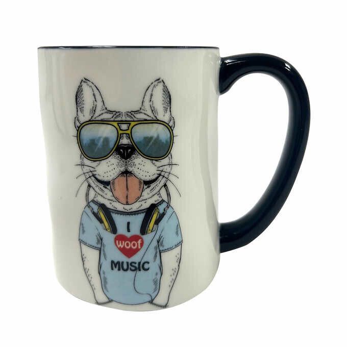 Photo 3 of Hipster Animal Coffee Mugs 6pc 17.5 oz. by Signature Housewares. Hipster Animal Coffee Mugs-Set of 6- Large 17.5 oz. by Signature Housewares Incorporated. Doublesided Graphics Durable Stoneware Dishwasher Safe Microwave Safe