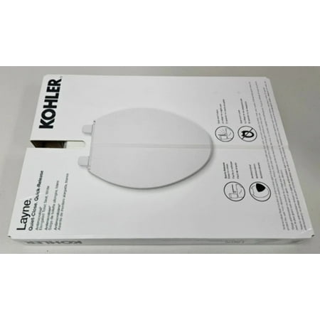 Photo 1 of Kohler Layne Quiet Close Elongated Toilet Seat. Kohler Layne Quiet Close Quick Release Elongated Antimicrobial Toilet Seat White