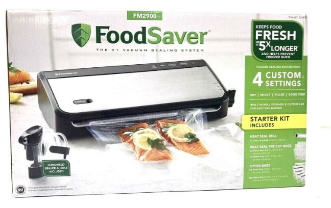 Photo 1 of Newell Brands Vacuum Sealing system. FoodSaver Vacuum Sealing System with Handheld Sealer Attachment. Keep food fresh up to 5x longer with the FoodSaver Vacuum Sealing System. This vacuum sealer's innovative technology creates an airtight seal, helping to