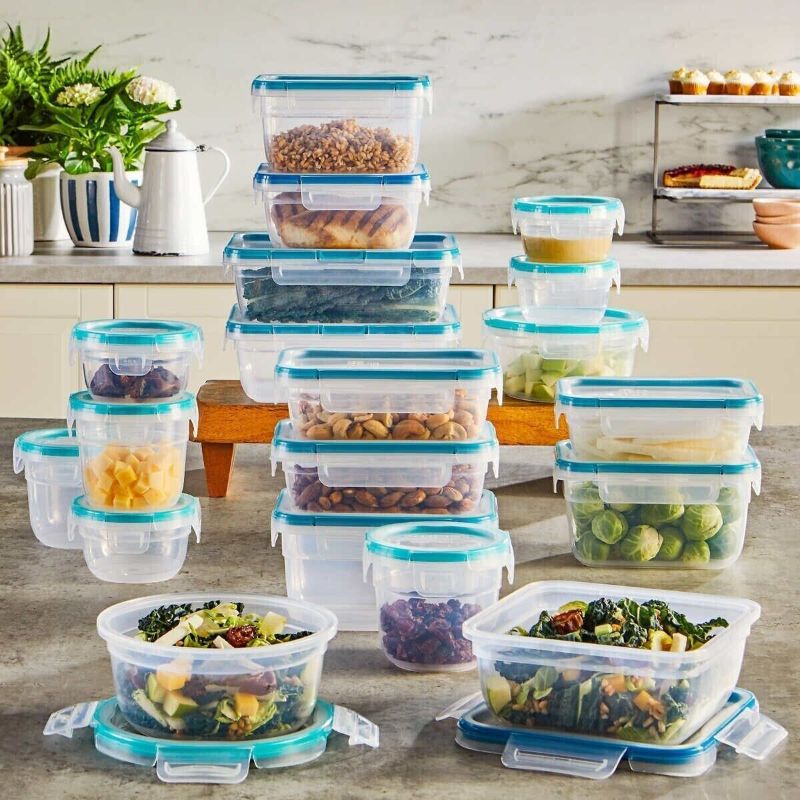 Photo 1 of Snapware 38 Pc Plastic Food Storage Container Set BPA Free Kitchen Snaplock Lids. BPA Free, Snaplock Lids, Airtight With Easy Open and Close
Write & Erase Lids, 19 Containers & 19 Lids