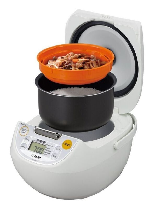 Photo 1 of Tiger (JBV-S10U) 5.5-Cup Micom Rice Cooker & Warmer. Enjoy delicious and flavorful rice in your household with Tiger’s Micom Rice Cooker & Warmer. With easy preparation, you can select between 10 settings to prepare a variety of dishes. The rice cooker wi