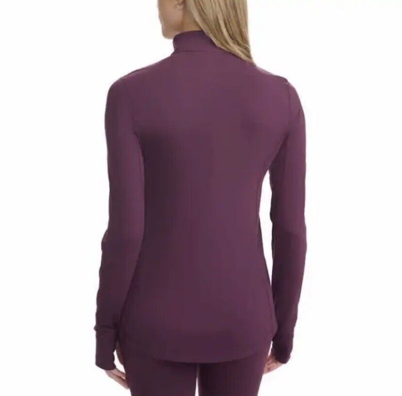 Photo 4 of SIZE M Costco - Paradox Ladies’ 1/4 Zip Merino Wool Blend Base Layer Top Purple